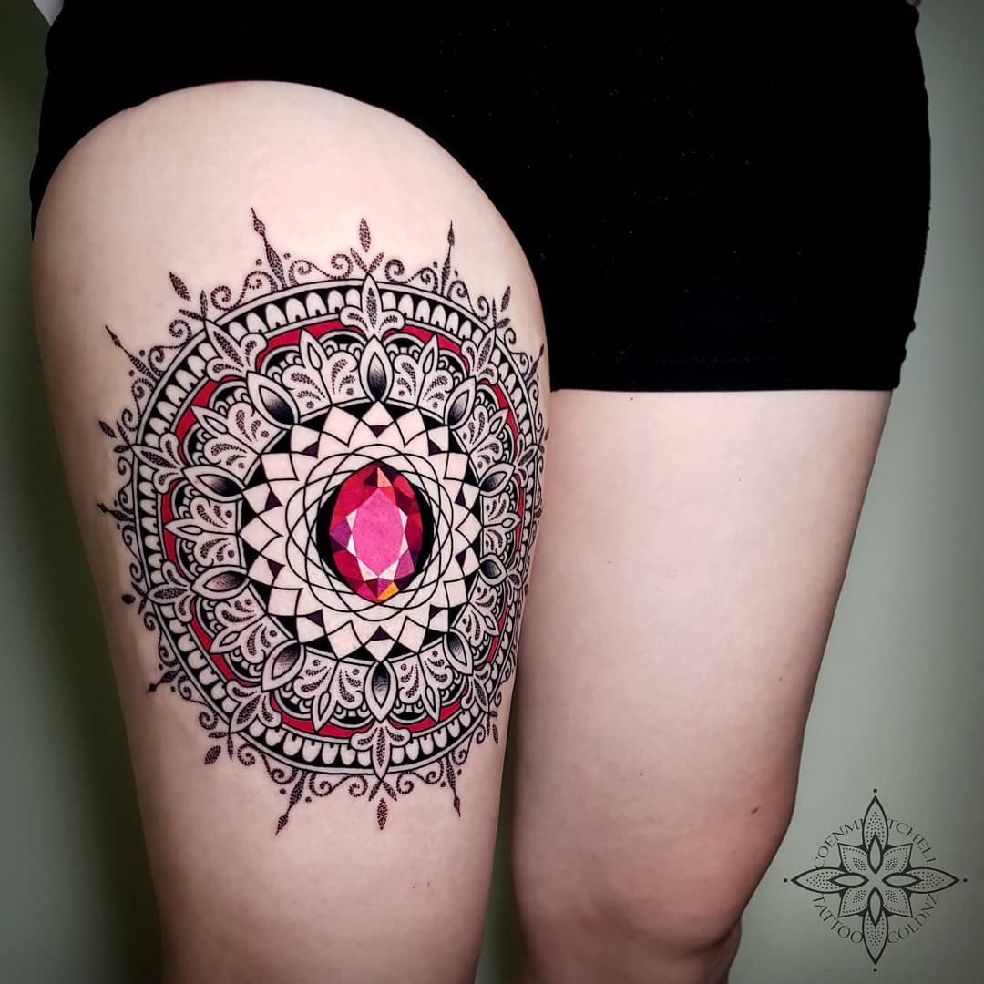 Mosaic Style Geometric Heart Color Tattoo Mosaic Art Tattoo Design