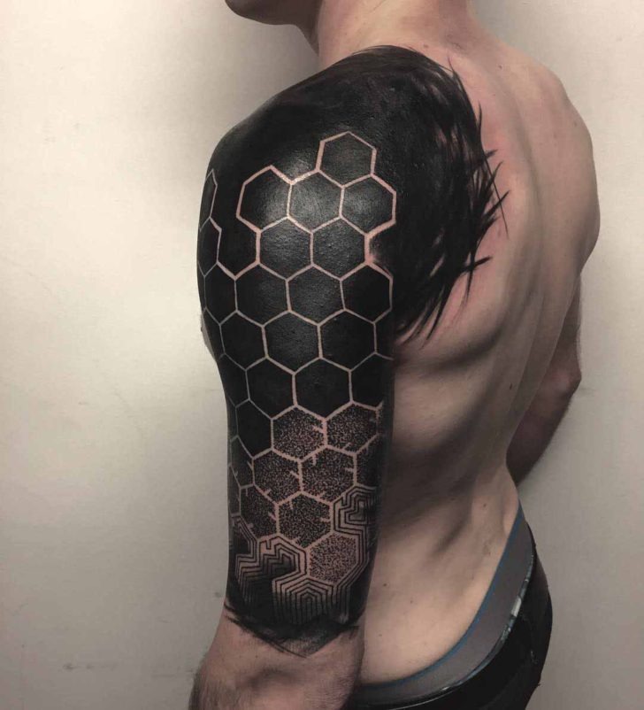 Tribal TattooInspired Mosaic Tattoo on Foot Mosaic Tattoos Tattoo Design
