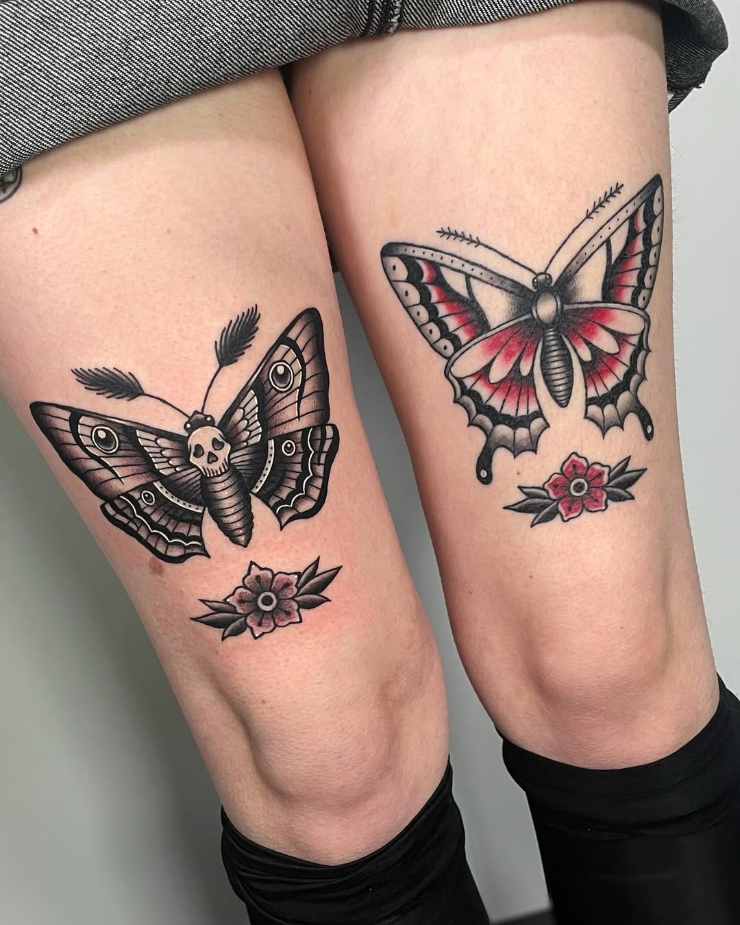 Artistic moth tattoos with bold details Tattoo Design
