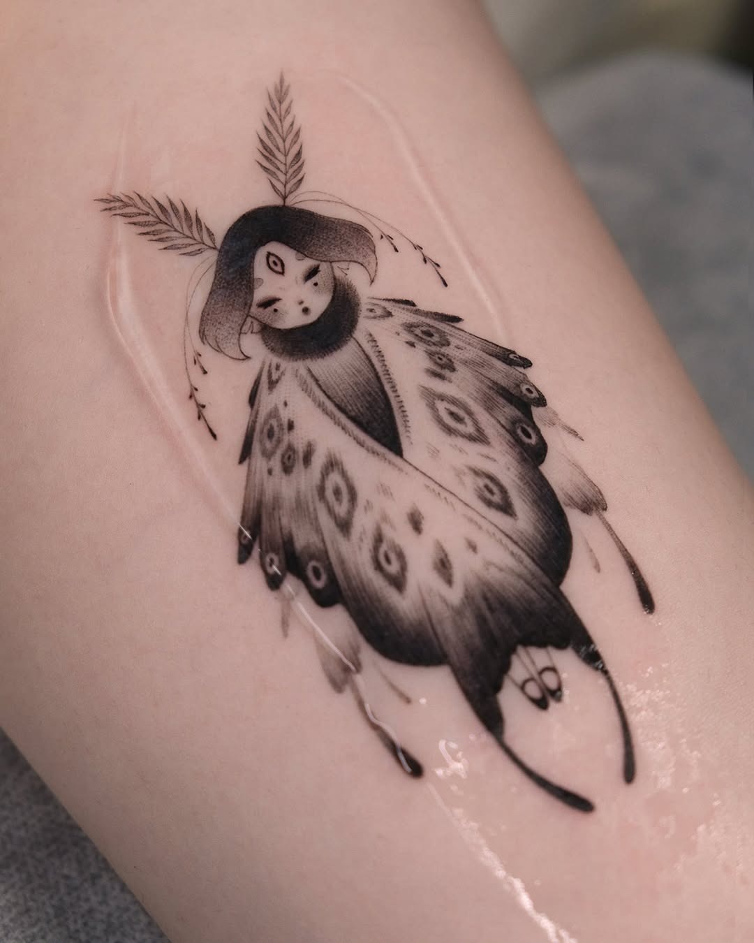 Unique and artistic moth tattoo design Tattoo Design