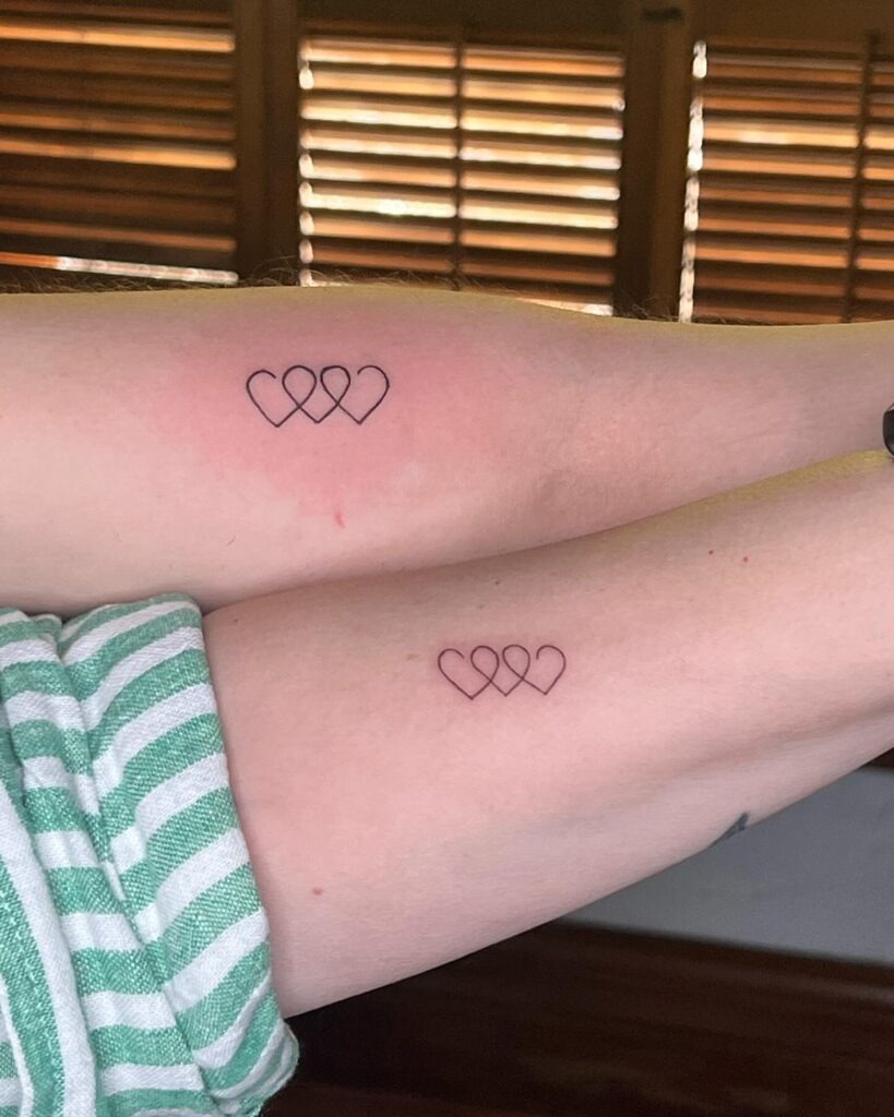 Elephant and Flower Mother-Daughters Tattoo Tattoo Design