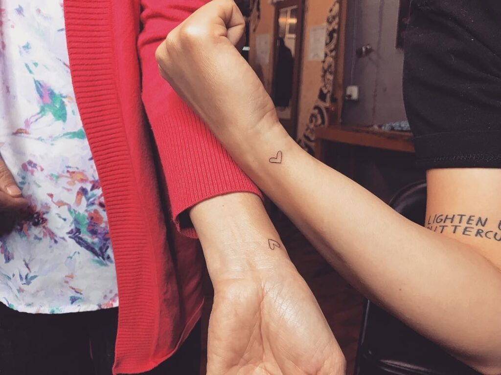 Intertwined Hearts Mother-Daughter Tattoo Tattoo Design