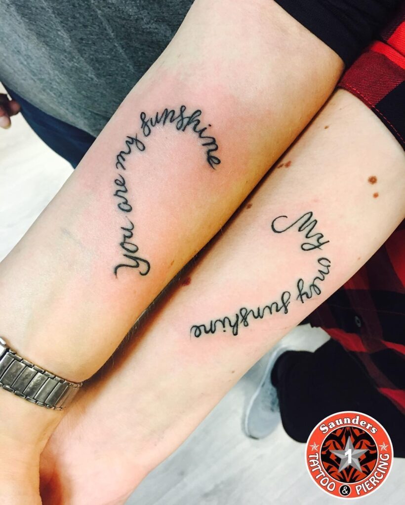 Lotus and Infinity Mother-Daughter Tattoo Tattoo Design