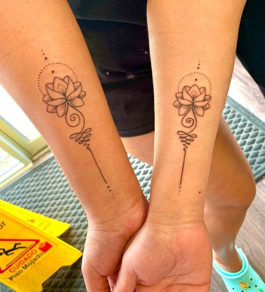 You Are My Sunshine Sunflower Mother-Daughter Tattoo Tattoo Design