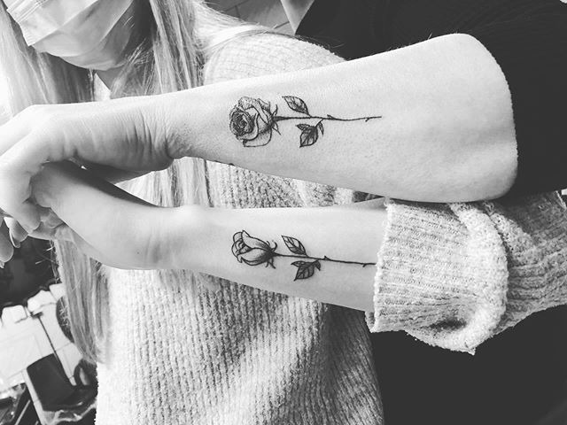 Black and White Realistic Rose Tattoos Tattoo Design