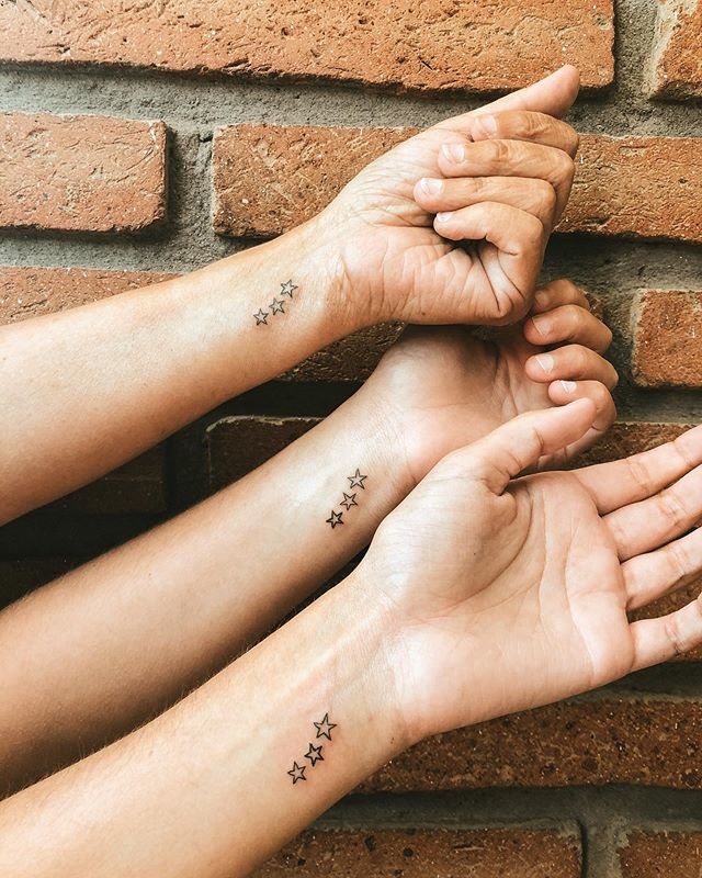 Five-Pointed Star Outline Wrist Tattoos Tattoo Design