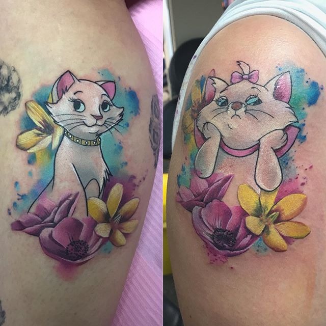 The Aristocats Floral Tattoo for Mothers & Daughters Tattoo Design