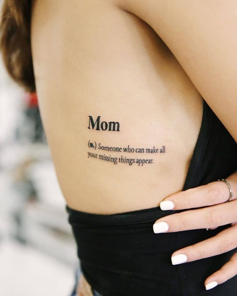 A Mother Holding Hands with Her Two Children Tattoo Design