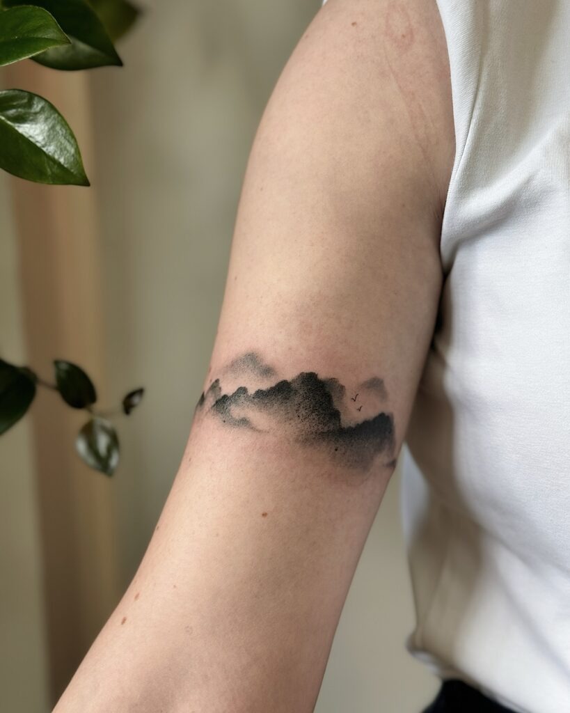 Cloudy Mountain Tattoo Tattoo Design