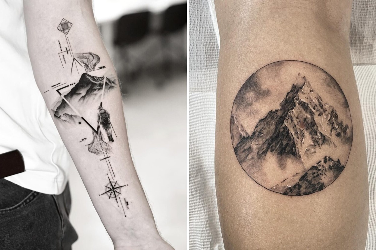 62+ Mountain Tattoo Ideas For Adventure Lovers Featured Lookbook Collage