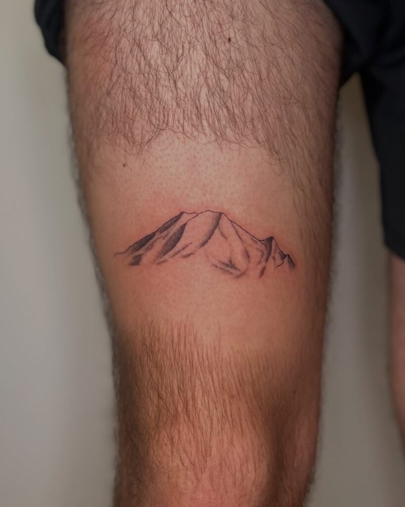 Minimalist Mountain Peak Tattoo Tattoo Design