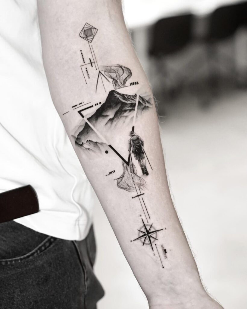 Mountain Adventure Tattoo Tattoo Design