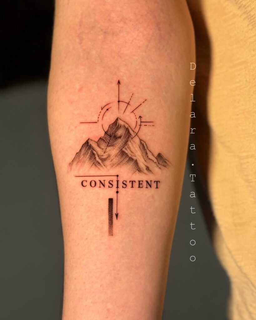 Mountain and “Consistent” Tattoo Tattoo Design