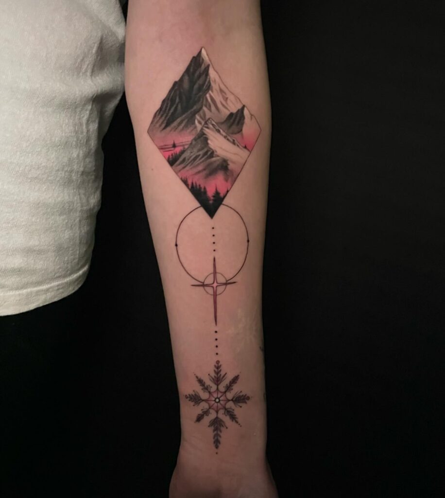 Mountain Diamond Tattoo Tattoo Design