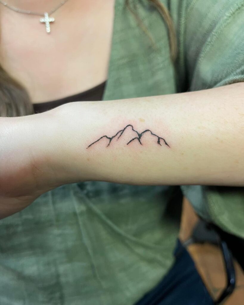 Simple Mountain Wrist Tattoo Tattoo Design