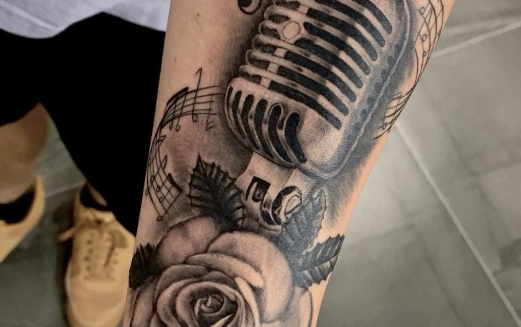 Music Quote and Notes Tattoo Tattoo Design