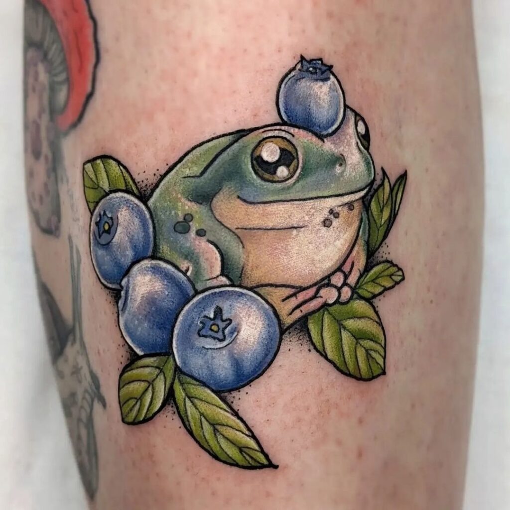 Blueberry Frog Tattoo Tattoo Design