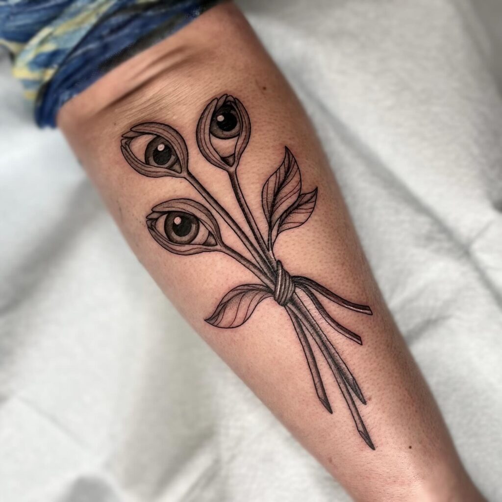 Bouquet of All-Seeing Eyes Tattoo Tattoo Design