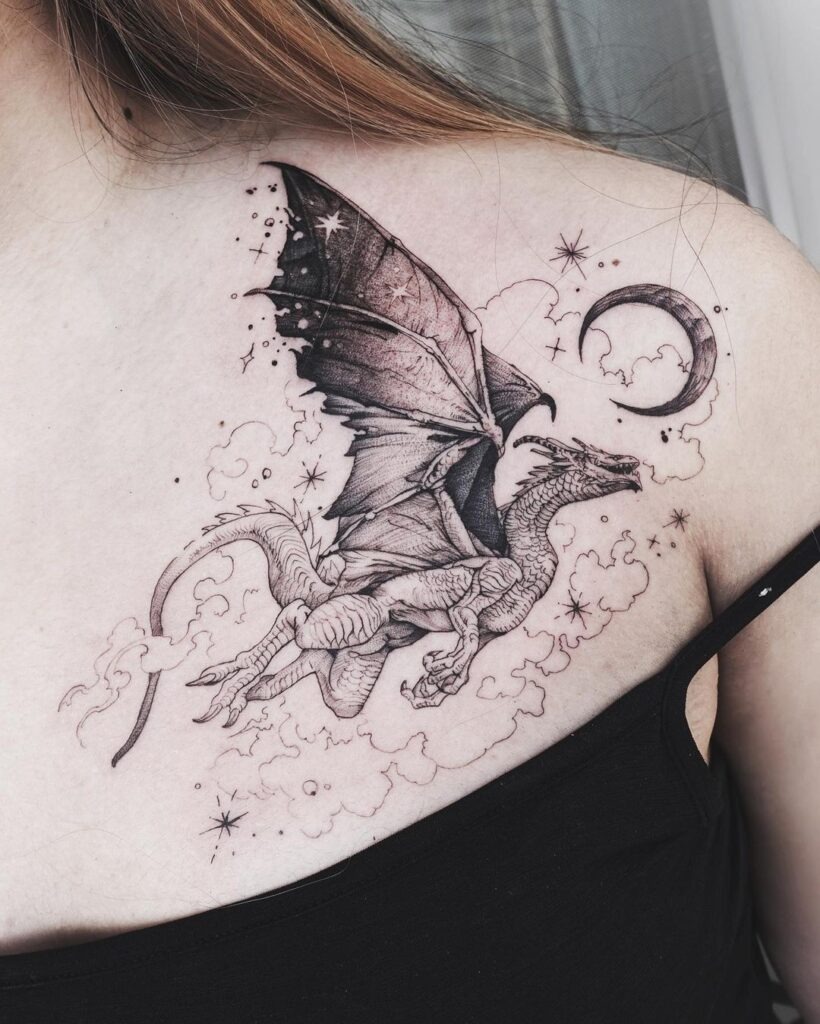 Celestial Dragon Tattoo Tattoo Design