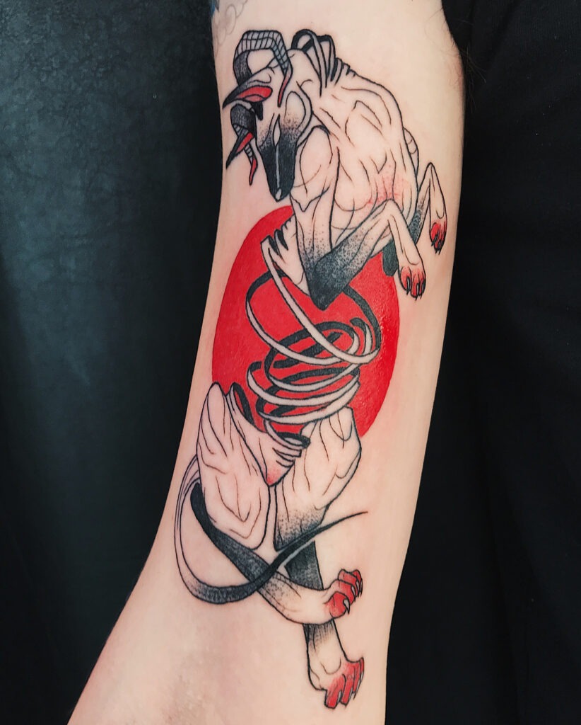 Enigmatic Goat Spirit Tattoo Tattoo Design