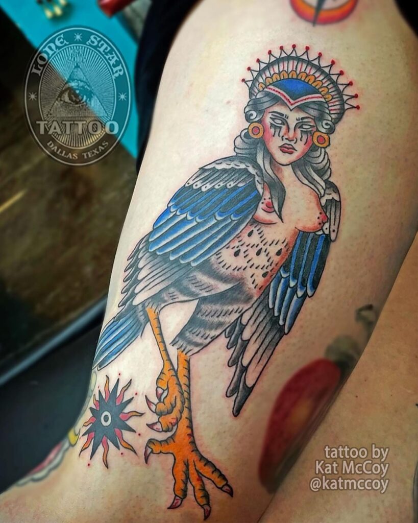 Mystical Harpy Tattoo Tattoo Design