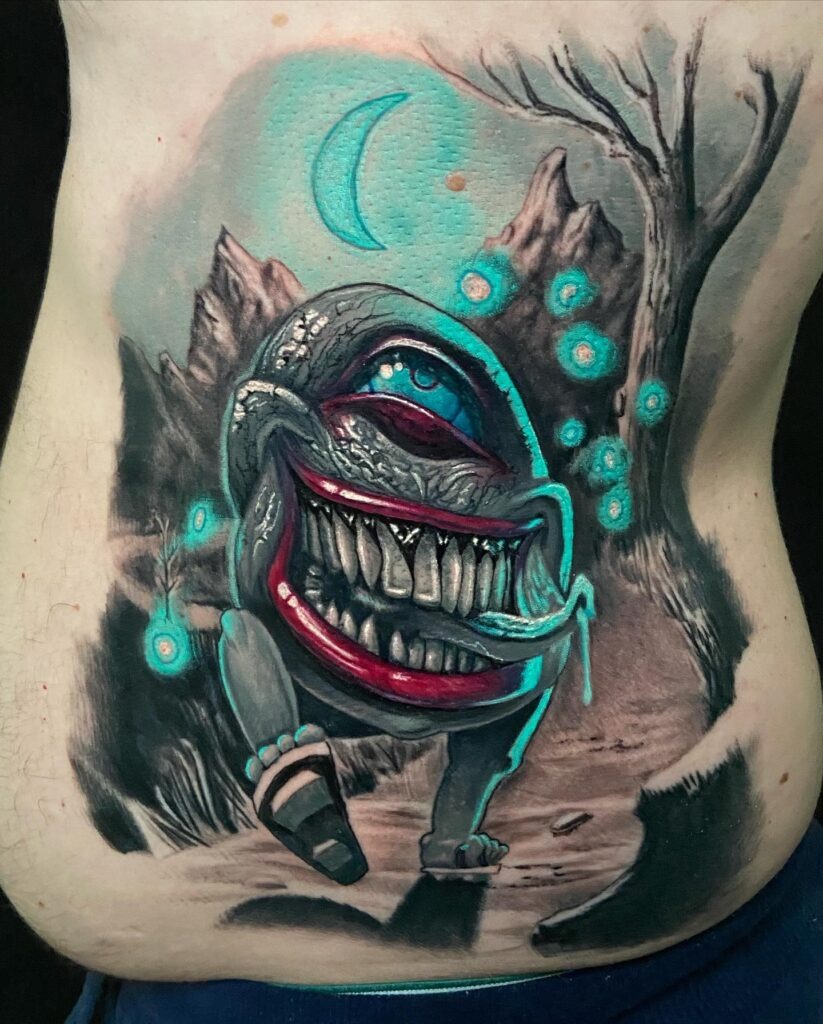 Neon Cyclopean Monster Tattoo Tattoo Design