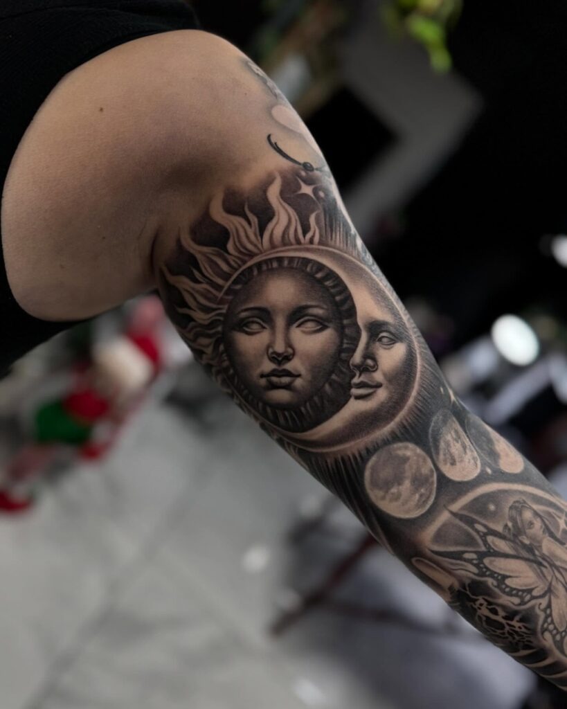 Sun and Moon Harmony Tattoo Tattoo Design