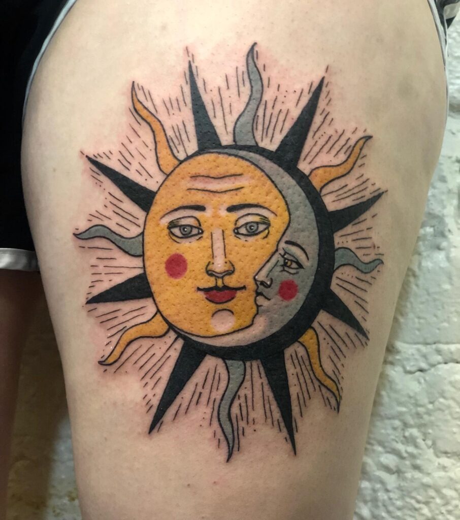 Sun and Moon Unity Tattoo Tattoo Design