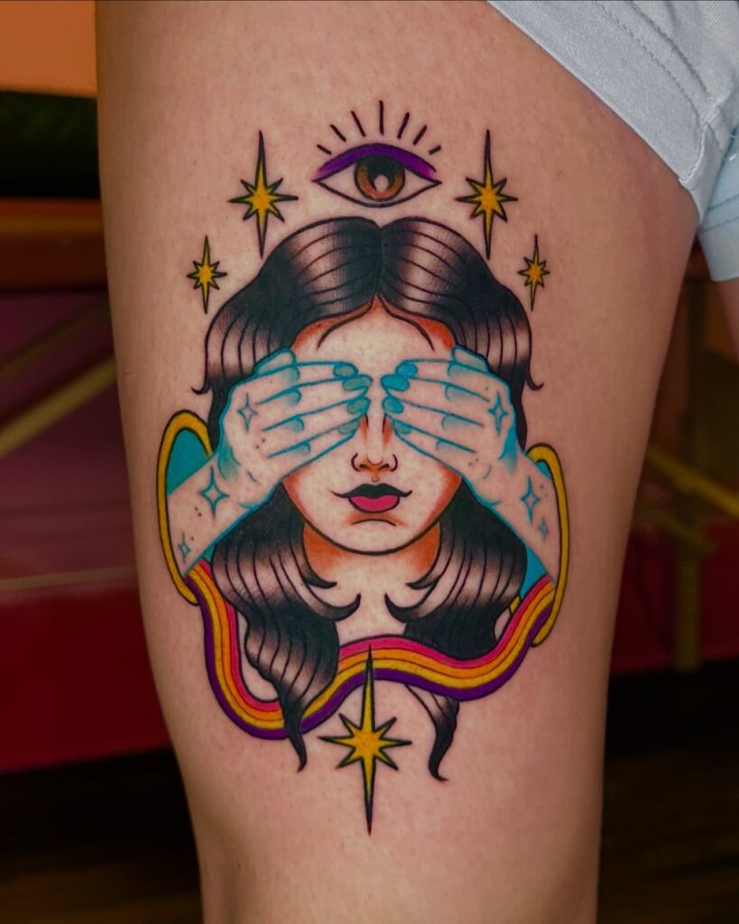 Third Eye Mystical Woman Tattoo Tattoo Design