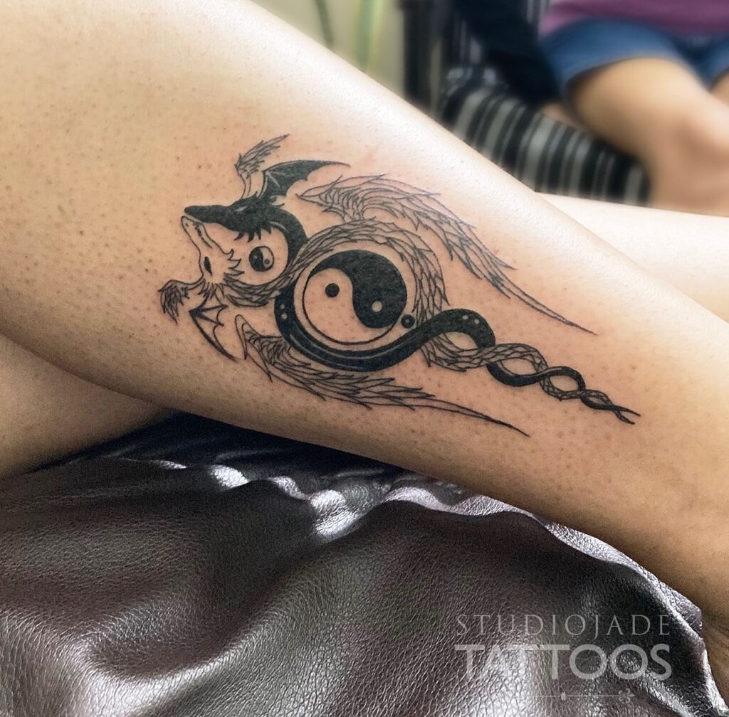 Yin Yang Dragon Tattoo Tattoo Design