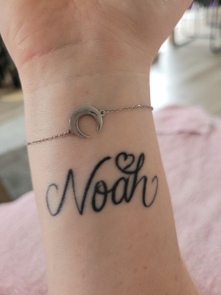 Noah Wrist Tattoo With Tiny Hearts Tattoo Design
