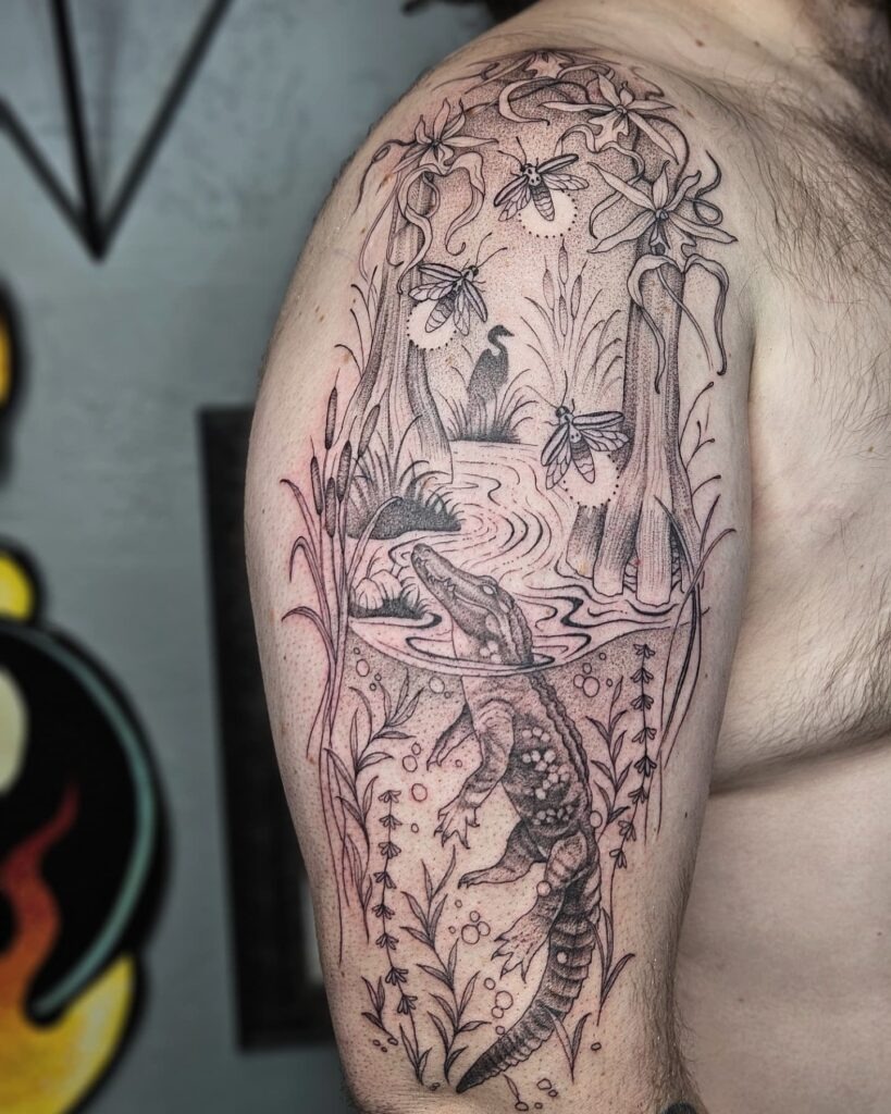 Everglades Nature Scene Tattoo Tattoo Design