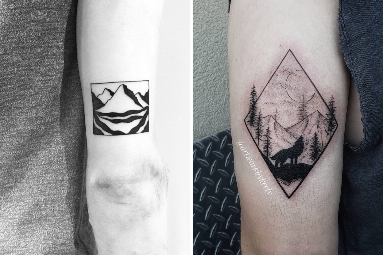 67+ Nature Scene Tattoo Ideas & Inspiration Featured Lookbook Collage