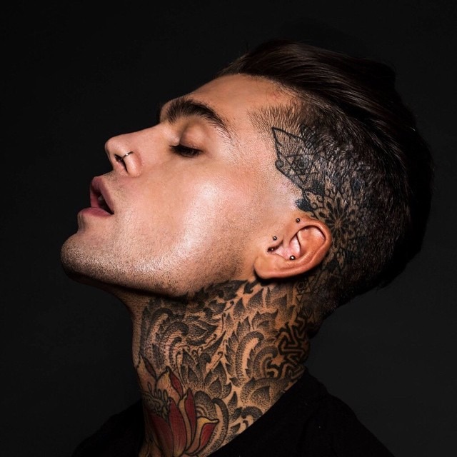 A Multi-Part International Neck Tattoo Tattoo Design