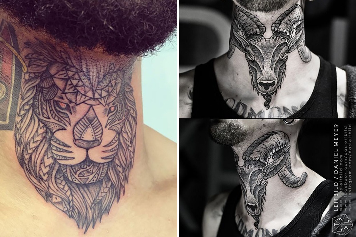 60+ Neck Tattoo Ideas Full of Meaning and Personal Style Featured Lookbook Collage