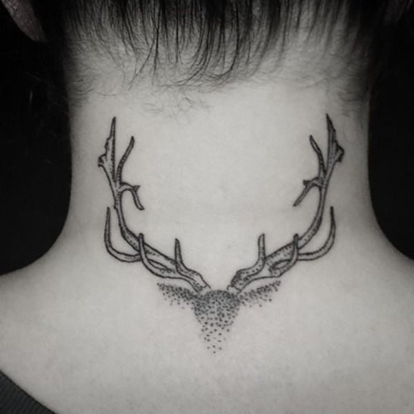 Get an Impressive Rack without Taxidermy Tattoo Design
