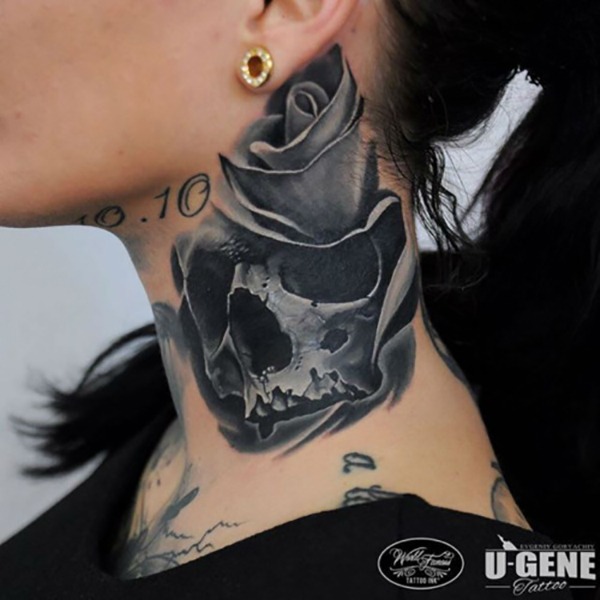 Kiss from a Rose on the Grave Tattoo Design