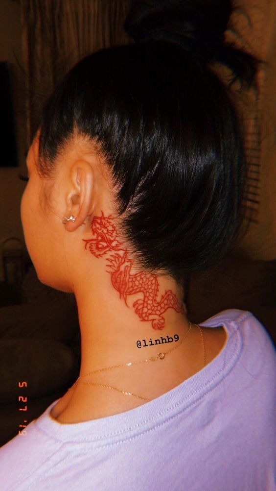 Secret Lucky Red Dragon Tattoo Tattoo Design