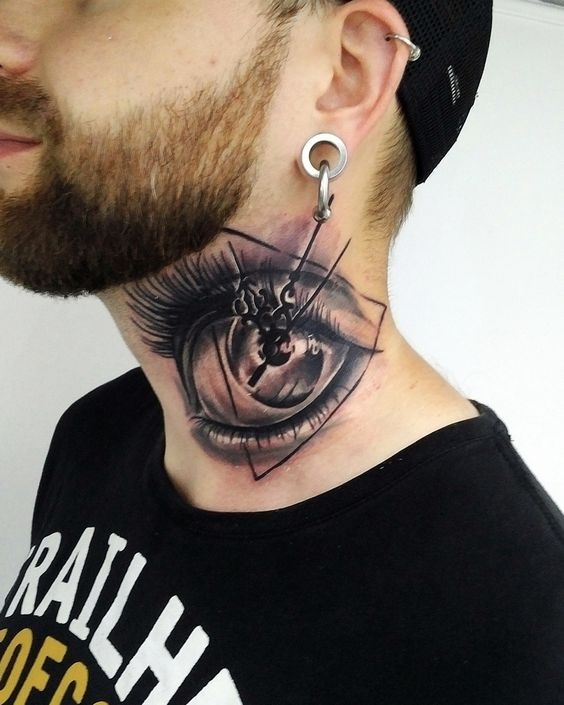 The Best of Surrealism in One Neck Tattoo Tattoo Design