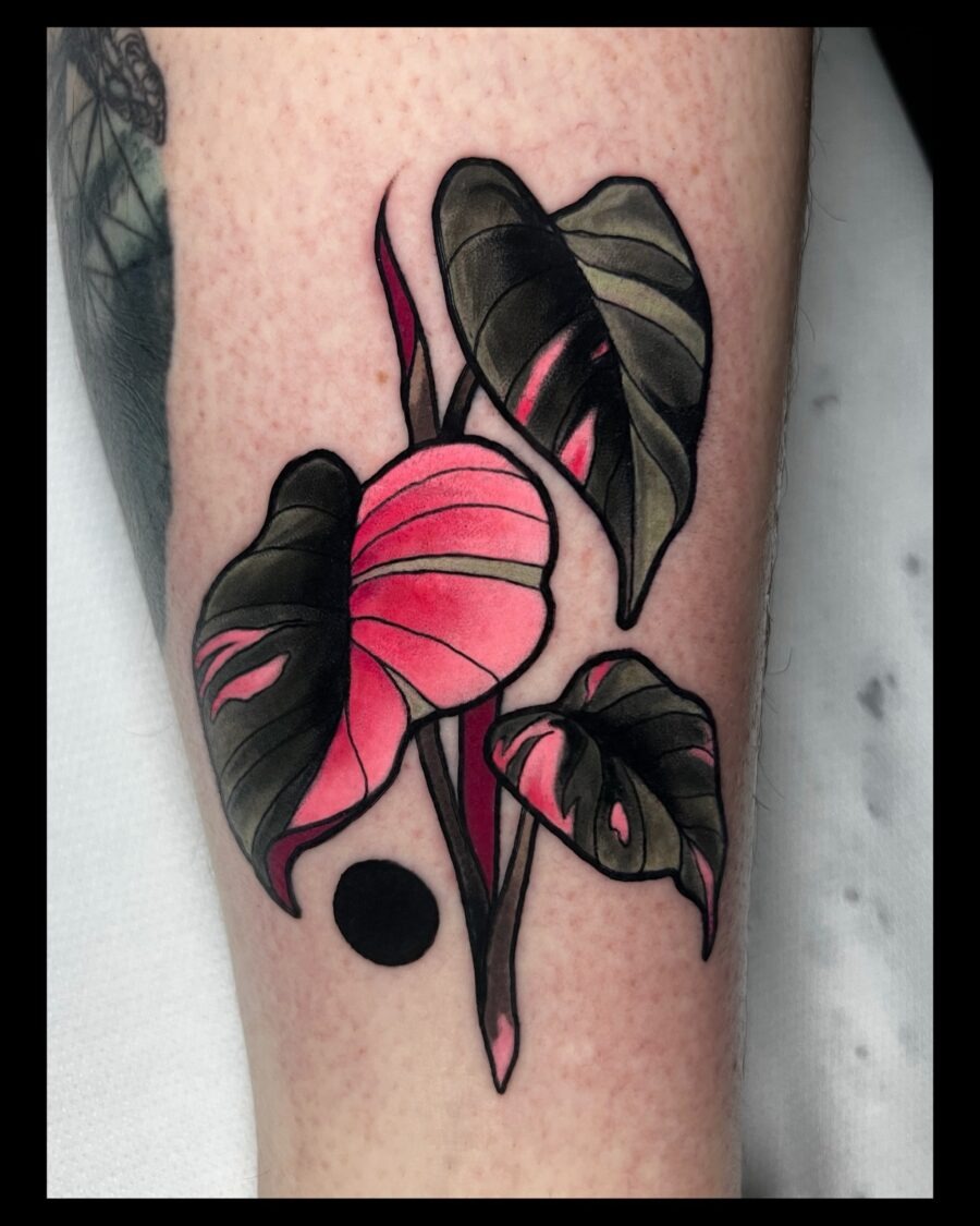 Vibrant neo-traditional floral tattoo design Tattoo Design