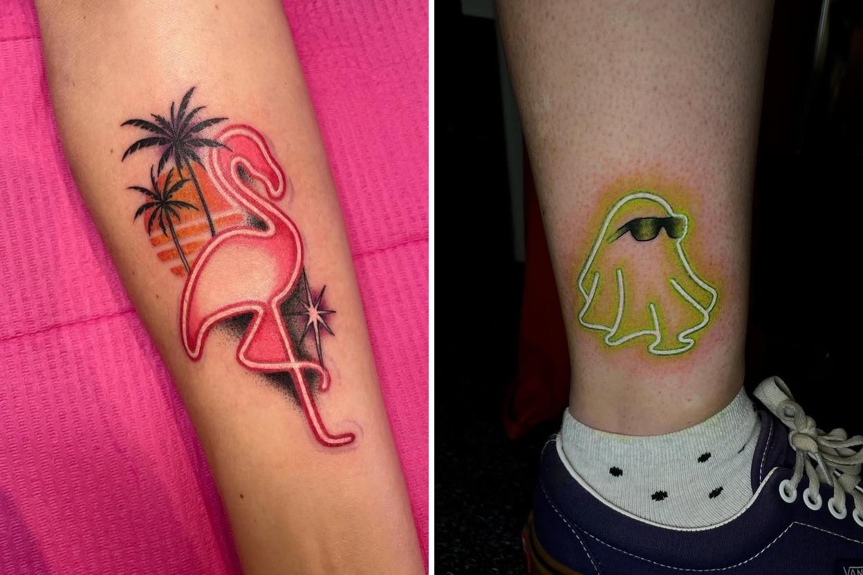 37+ Neon Tattoo Ideas & Inspiration Featured Lookbook Collage