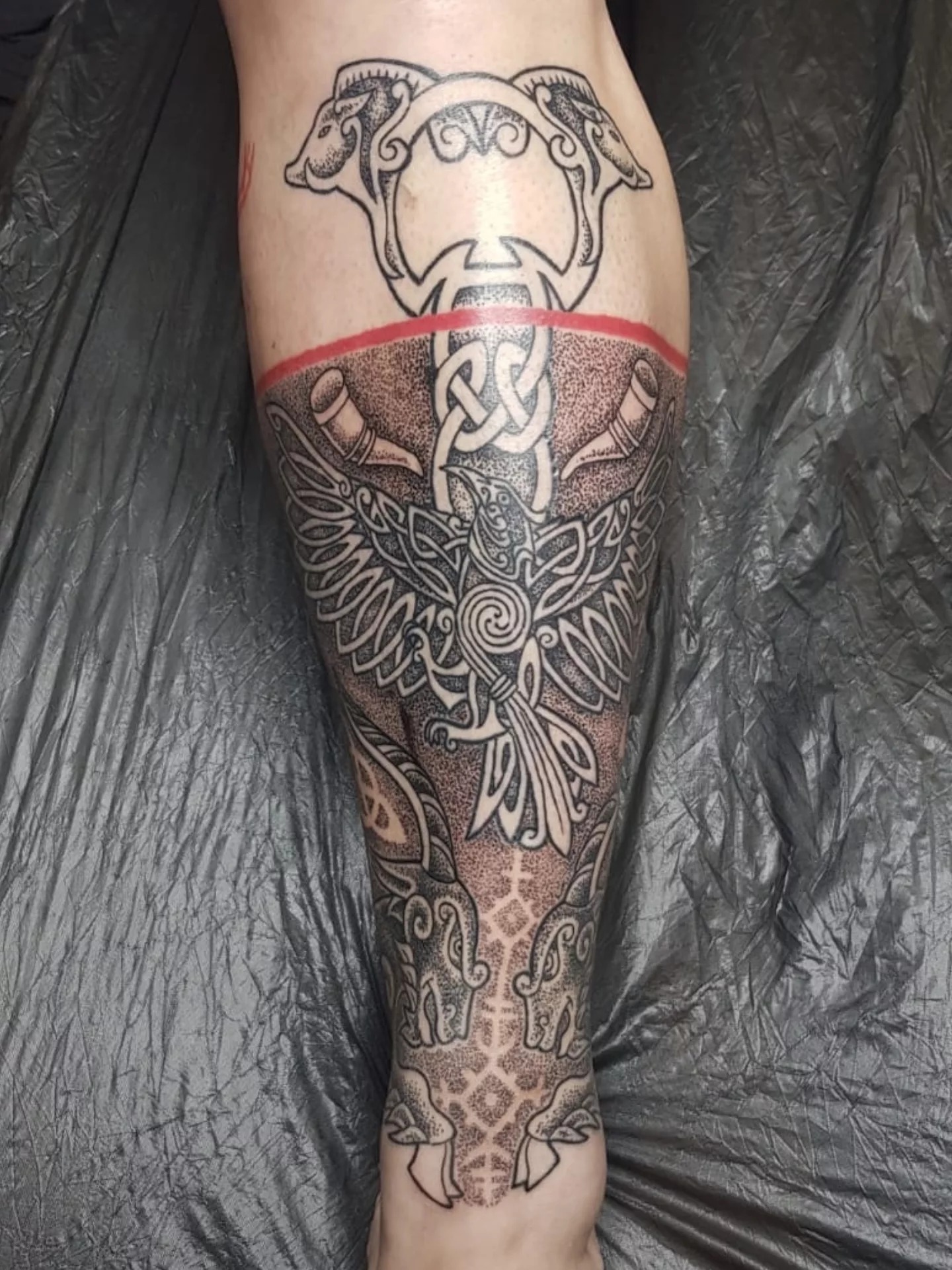 Mjolnir and Raven Nordic Tattoo Tattoo Design