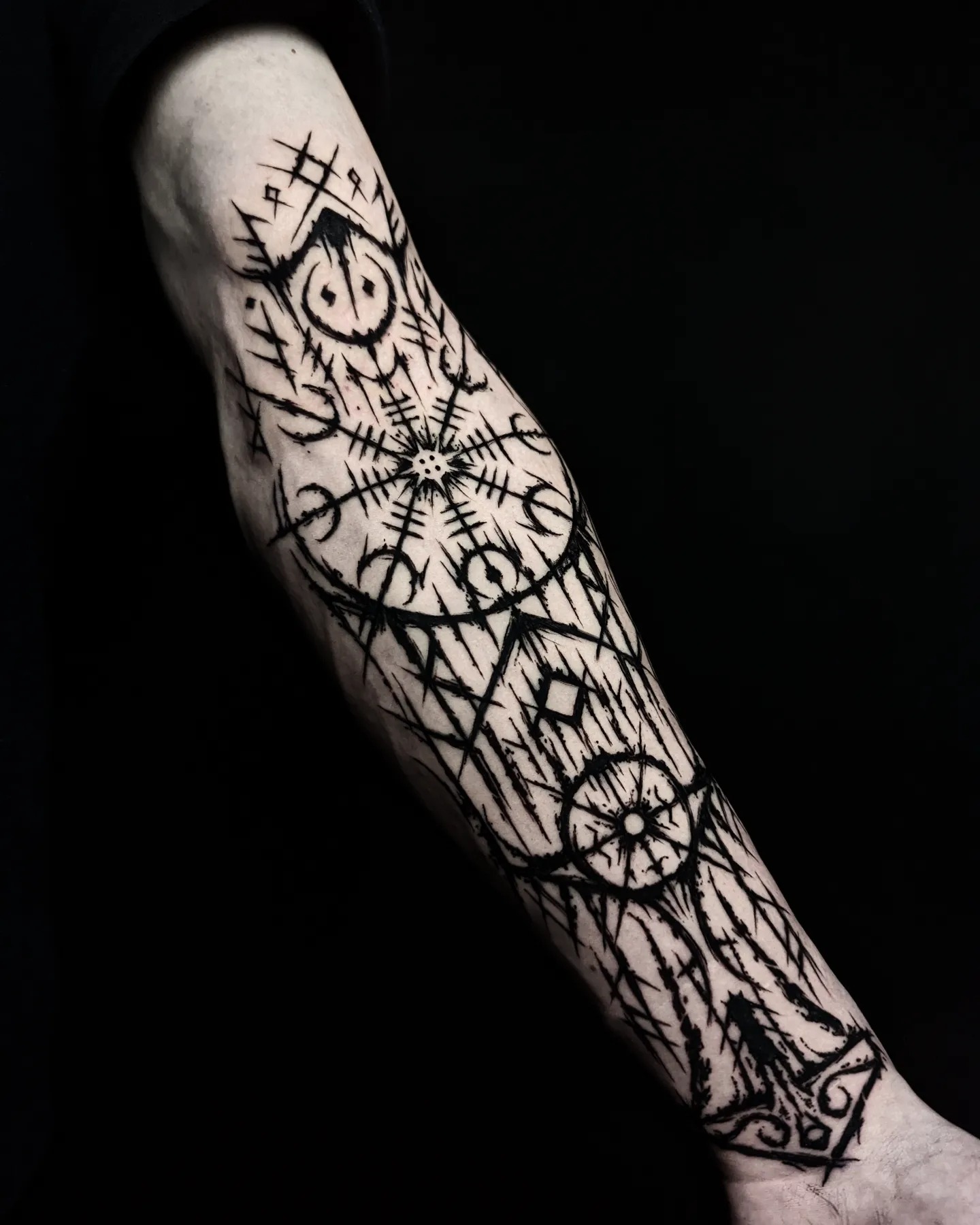 Nordic Symbols Sleeve Tattoo Tattoo Design