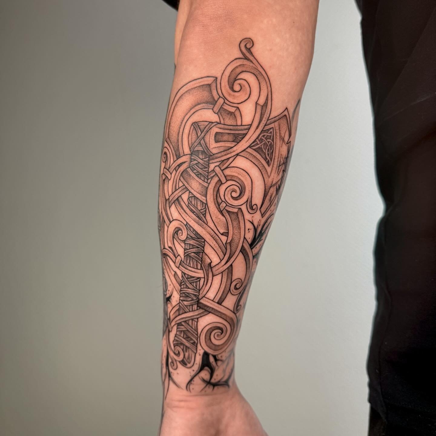 Viking Sword Knotwork Nordic Tattoo Tattoo Design