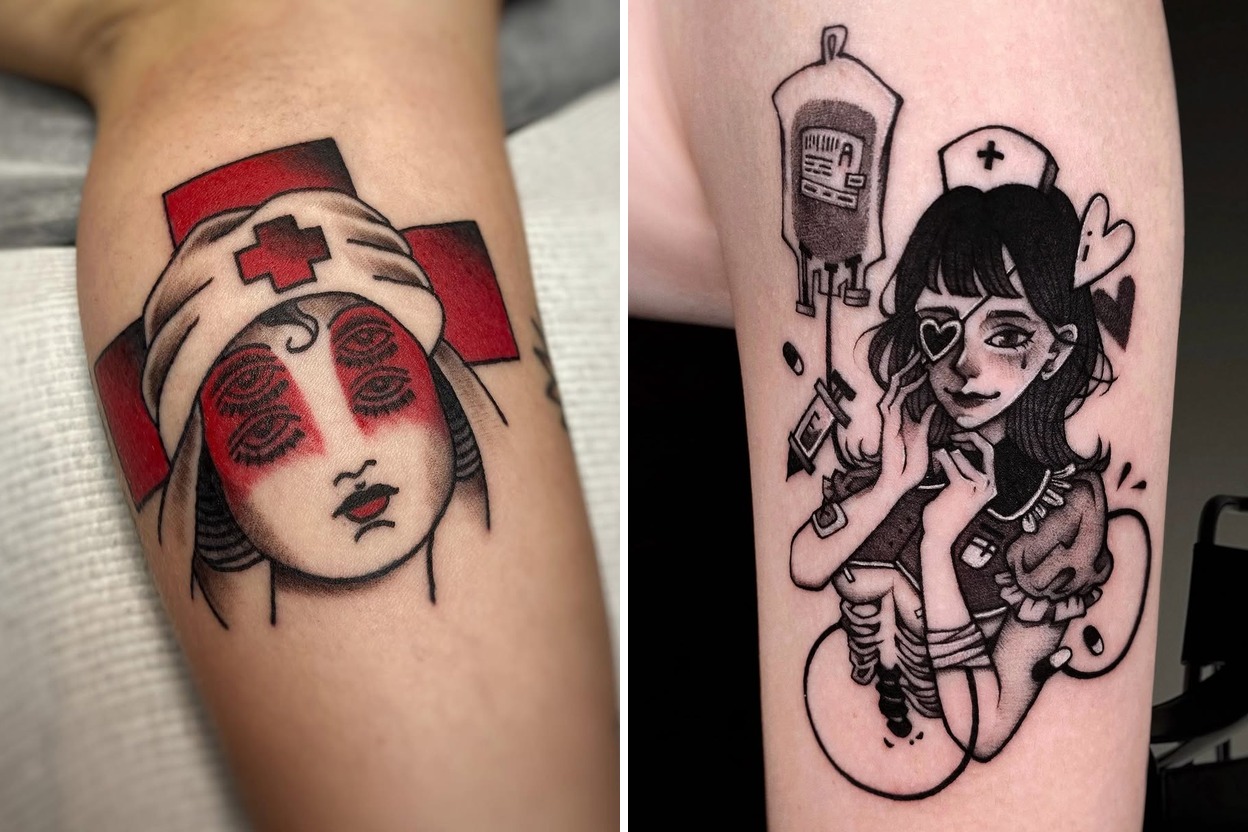 23+ Nurse Tattoo Ideas & Inspiration Featured Lookbook Collage