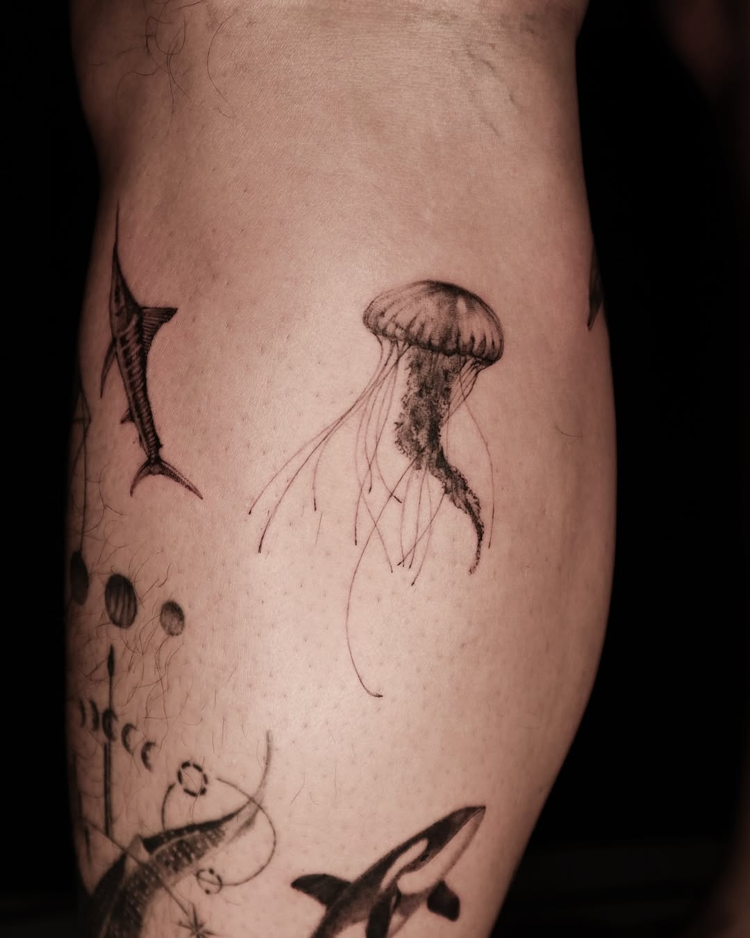 Elegant jellyfish tattoo with ocean vibes Tattoo Design