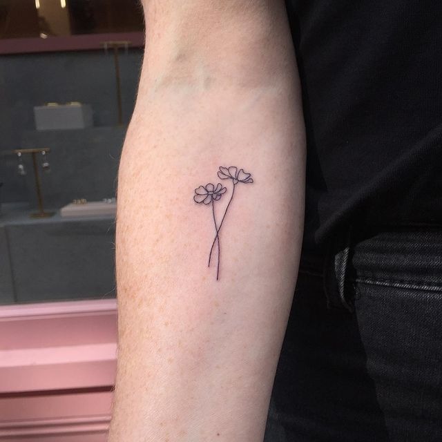 Bold Marigold Neo-Traditional Tattoo Tattoo Design