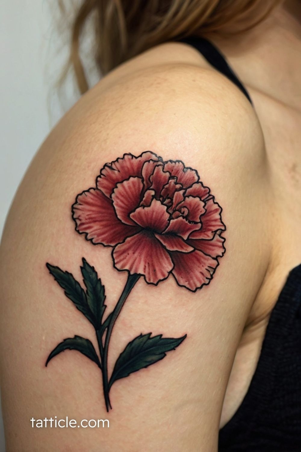 Cosmos Memory Tattoo with Script Tattoo Design