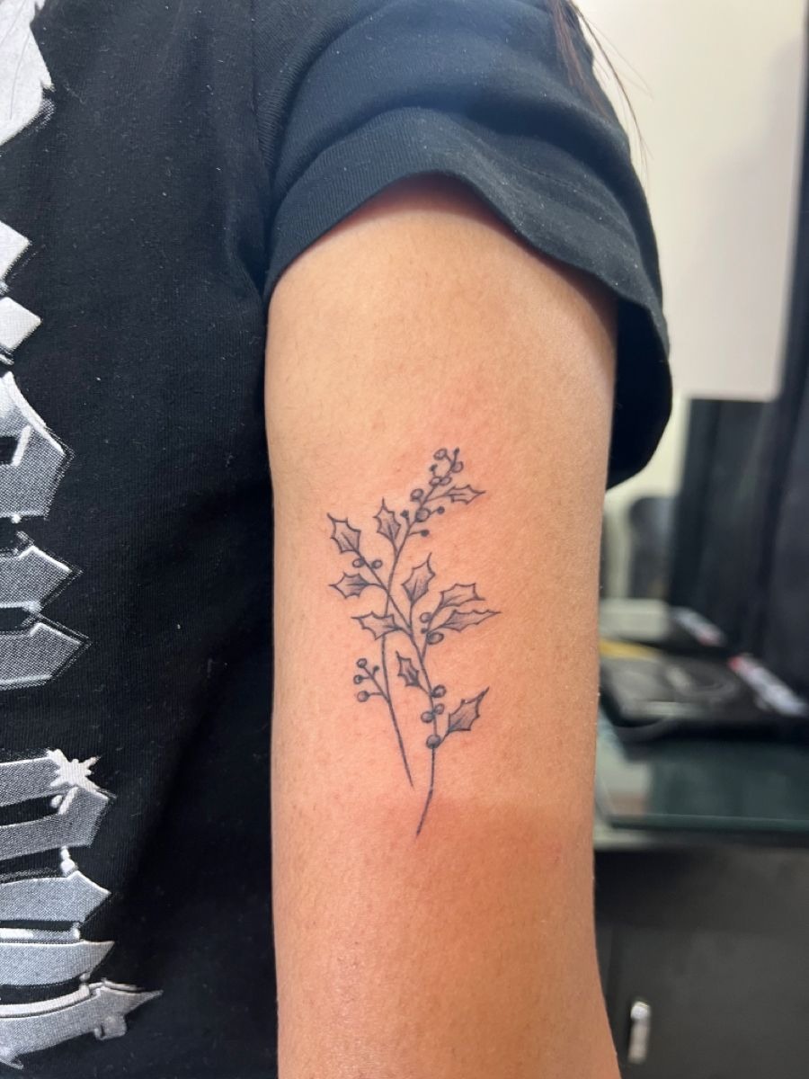 Shaded Marigold Side Tattoo Tattoo Design