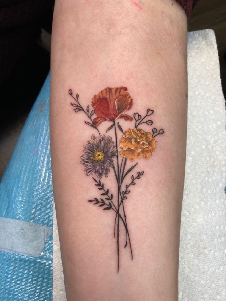 Sweet Cosmos Ankle Tattoo Tattoo Design
